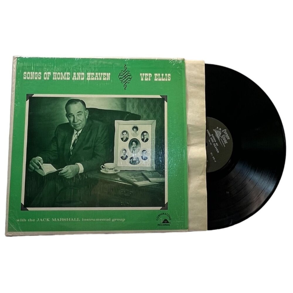 Vep Ellis Songs of Home and Heaven Vinyl LP Gospel Cornerstone 803 VG+ in Shrink